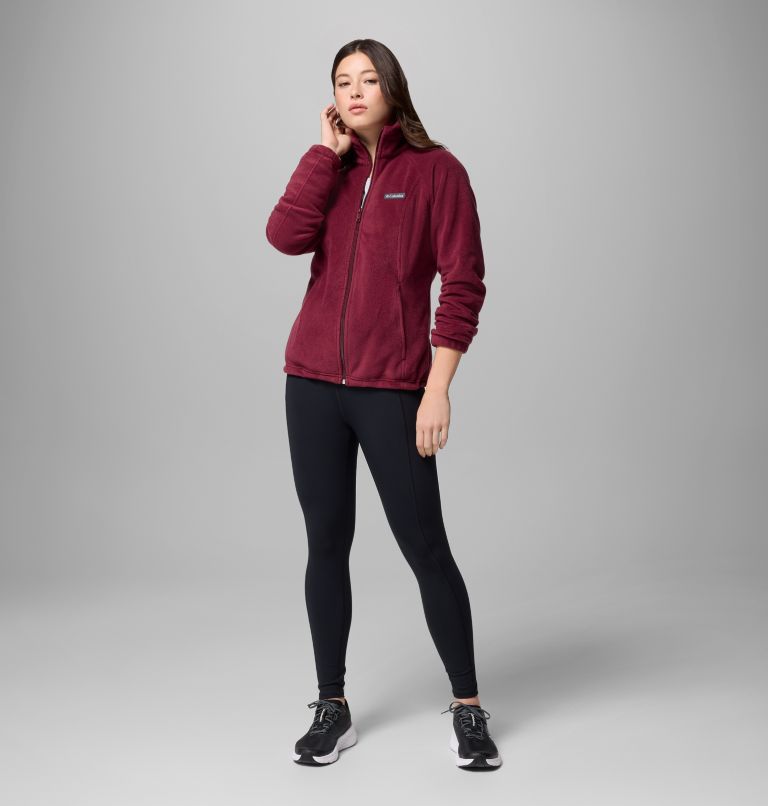 Women's Benton Springs Full Zip Fleece Jacket - Petite, Color: Rich Wine, image 2
