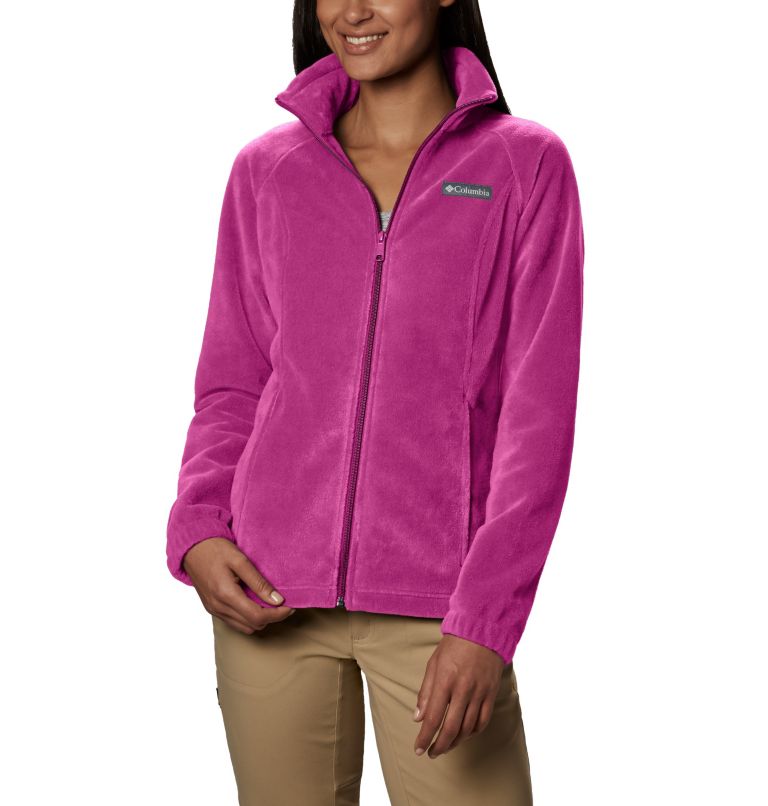 Women's Benton Springs Full Zip Fleece Jacket - Petite, Color: Fuchsia, image 1