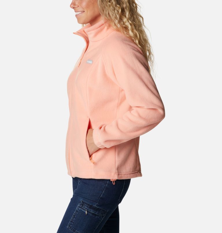 Women's Benton Springs Full Zip Fleece Jacket - Petite, Color: Coral Reef, image 3
