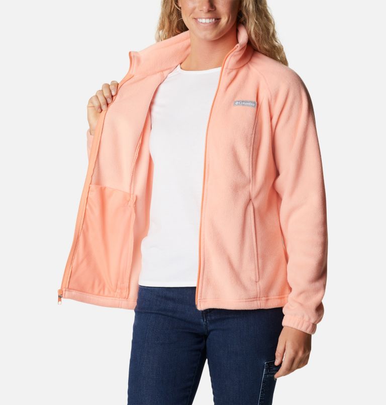 Women's Benton Springs Full Zip Fleece Jacket - Petite, Color: Coral Reef, image 5