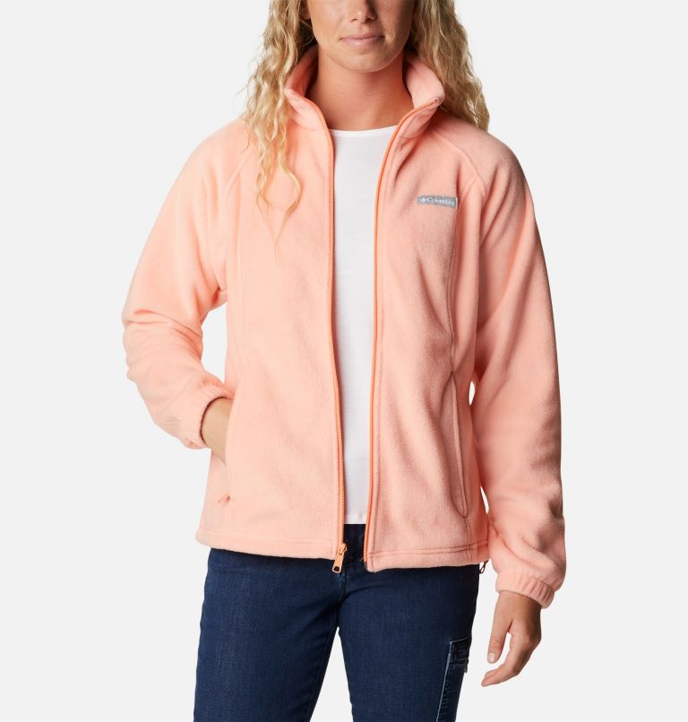 Women's Benton Springs Full Zip Fleece Jacket - Petite, Color: Coral Reef, image 1