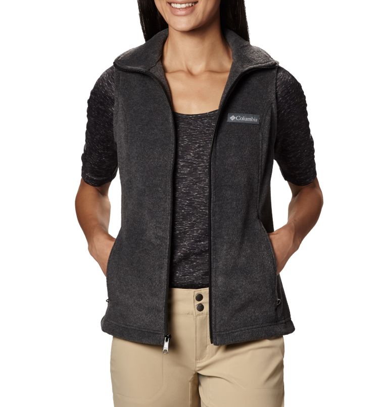 Women's Benton Springs Fleece Vest, Color: Charcoal Heather, image 3