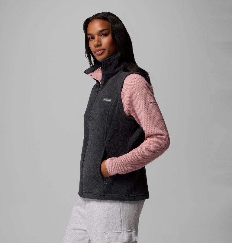 Women's Benton Springs Fleece Vest, Color: Charcoal Heather, image 4