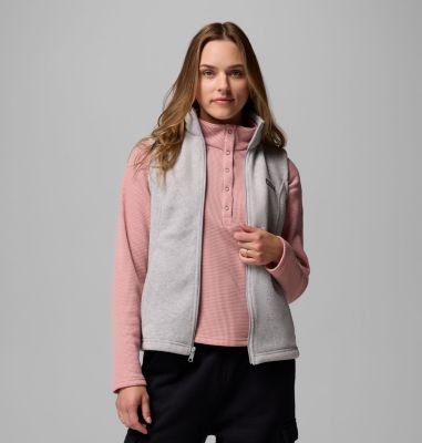 Women's Benton Springs Fleece Vest, Color: Cirrus Grey Heather, image 32