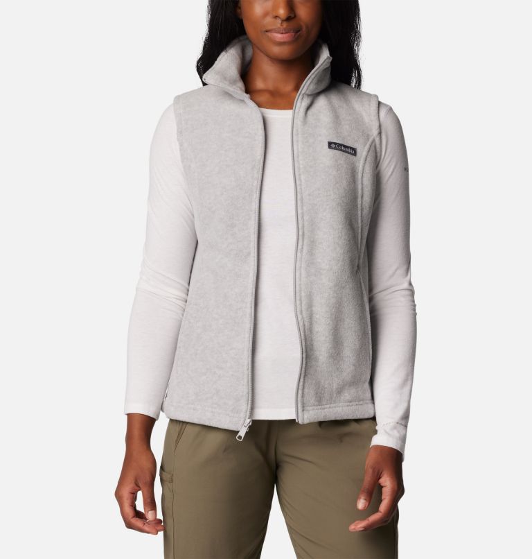 Thumbnail: Women’s Benton Springs Fleece Vest, Color: Cirrus Grey Heather, image 6
