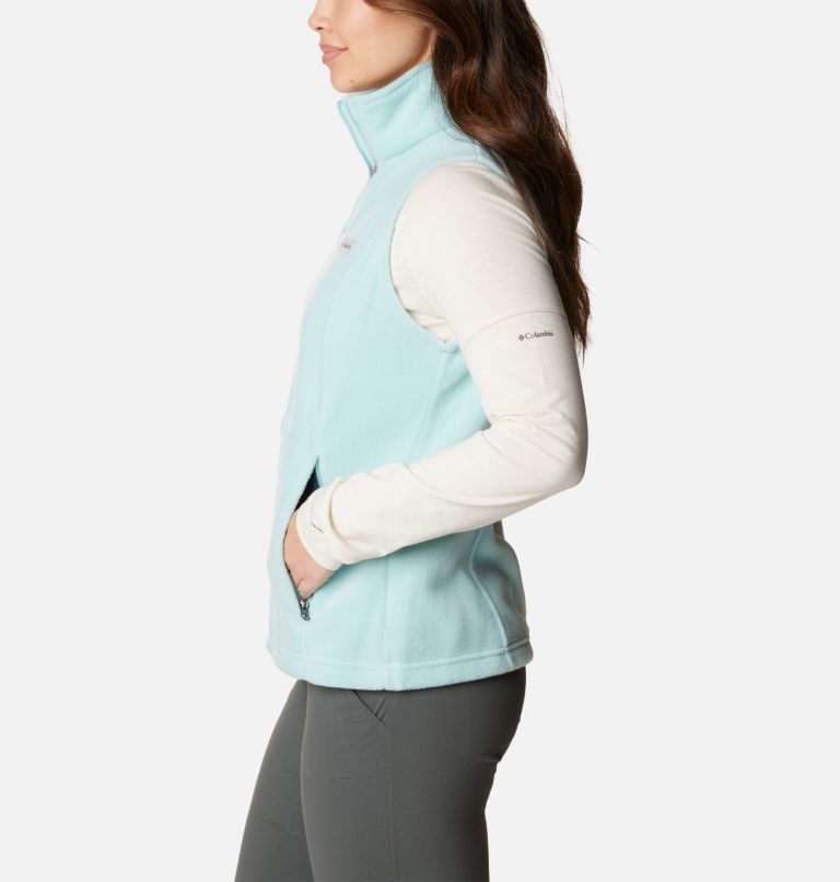 Women’s Benton Springs Fleece Vest, Color: Aqua Haze, image 3