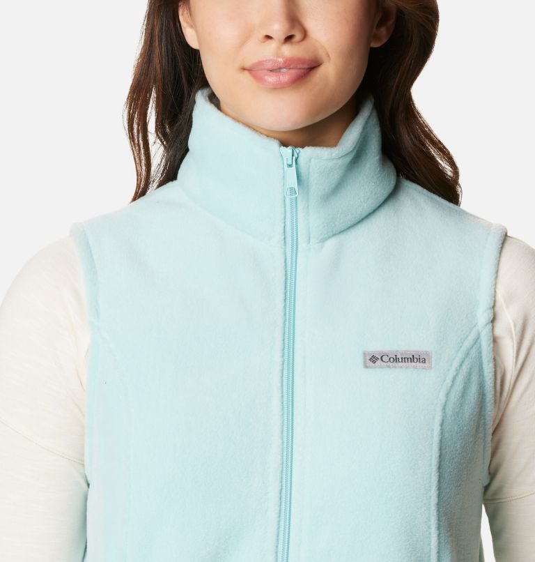 Women's Benton Springs Fleece Vest, Color: Aqua Haze, image 4