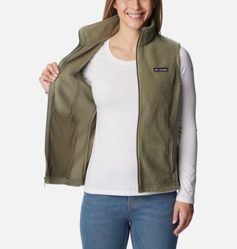 Women's Benton Springs Fleece Vest, Color: Stone Green, image 5