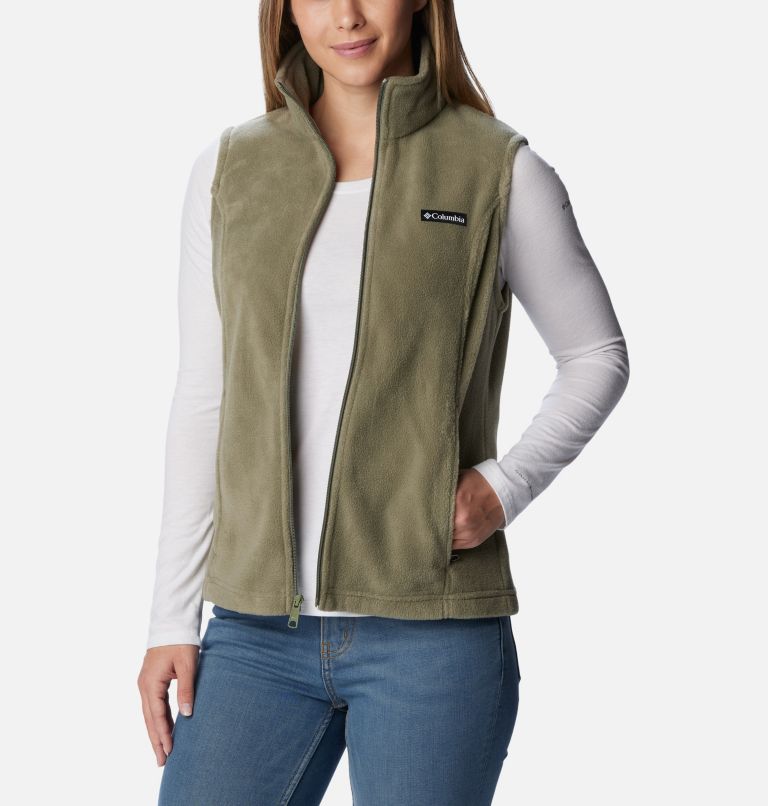 Women's Benton Springs Fleece Vest, Color: Stone Green, image 6