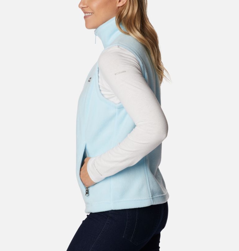 Women's Benton Springs Fleece Vest - Petite, Color: Spring Blue, image 3