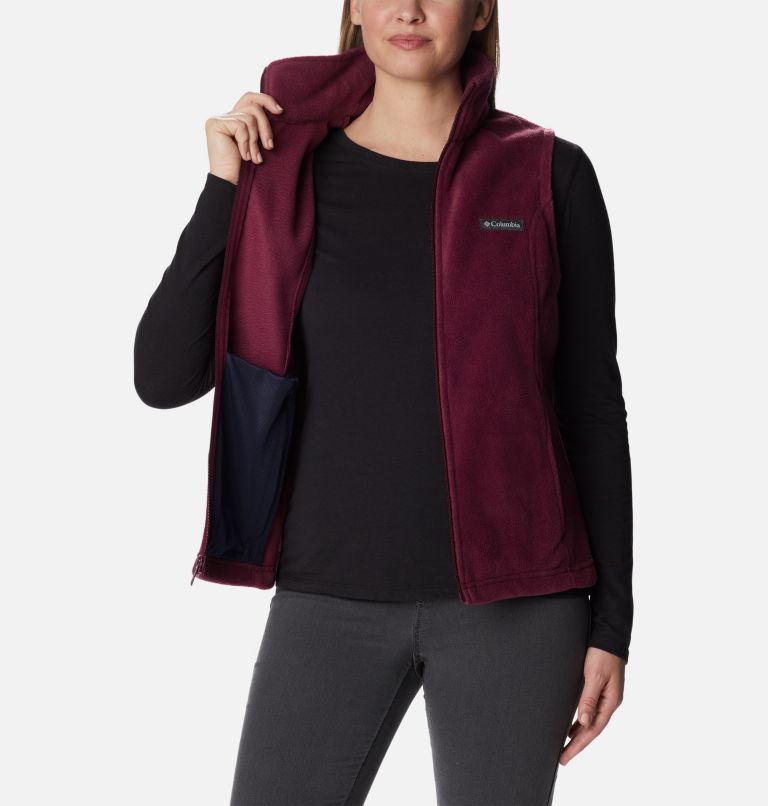 Women's Benton Springs Fleece Vest, Color: Marionberry, image 5