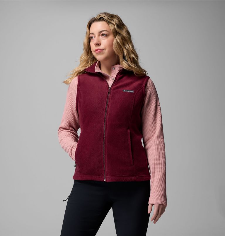 Women's Benton Springs Fleece Vest, Color: Rich Wine, image 3