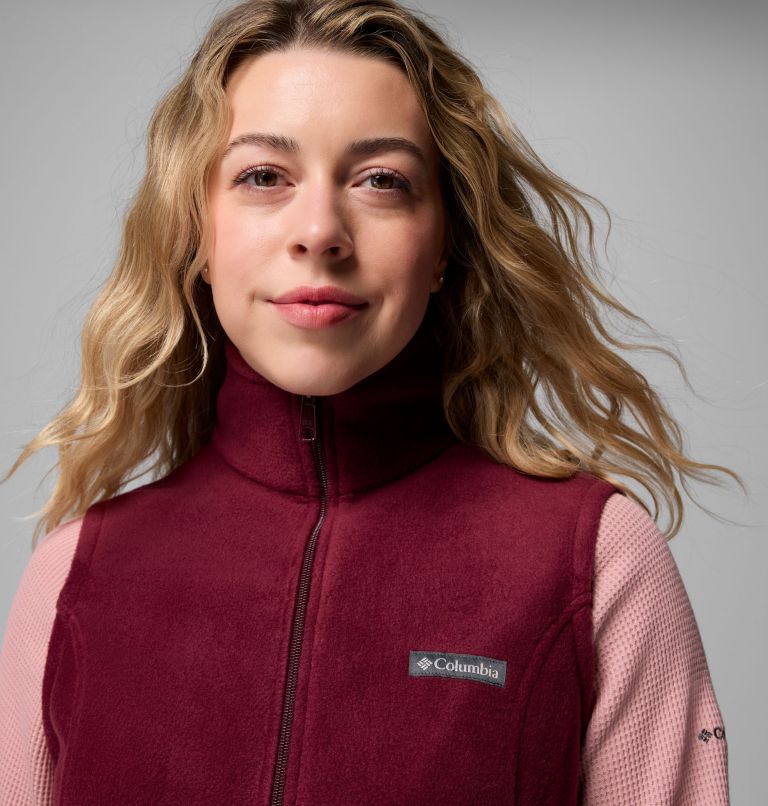 Women's Benton Springs Fleece Vest, Color: Rich Wine, image 4