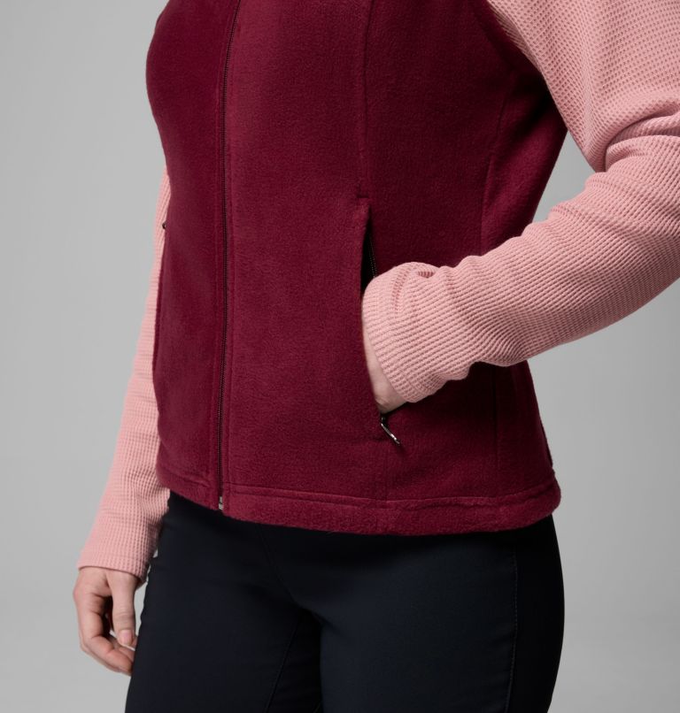 Women's Benton Springs Fleece Vest, Color: Rich Wine, image 5