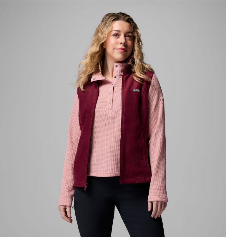 Women's Benton Springs Fleece Vest, Color: Rich Wine, image 6