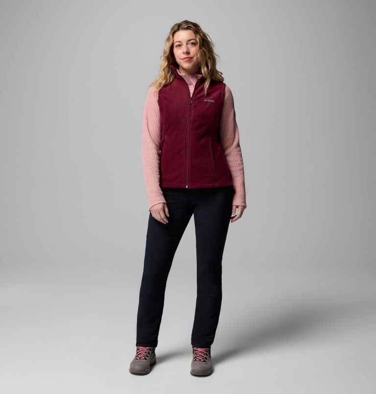 Women's Benton Springs Fleece Vest, Color: Rich Wine, image 7