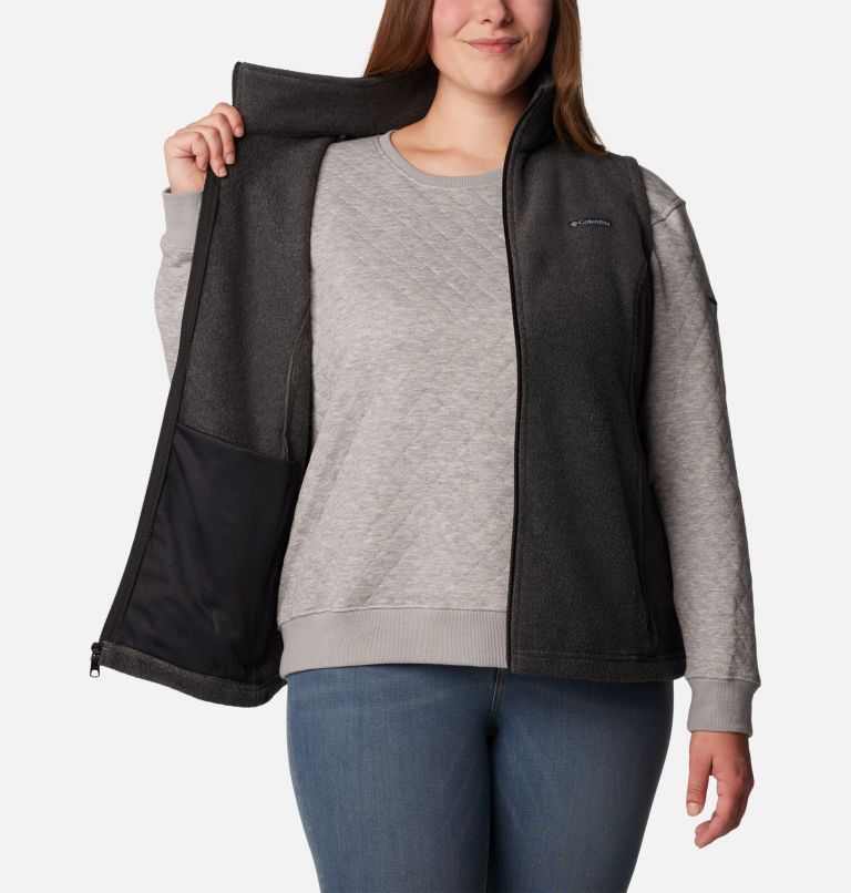 Women’s Benton Springs Fleece Vest - Plus Size, Color: Charcoal Heather, image 5