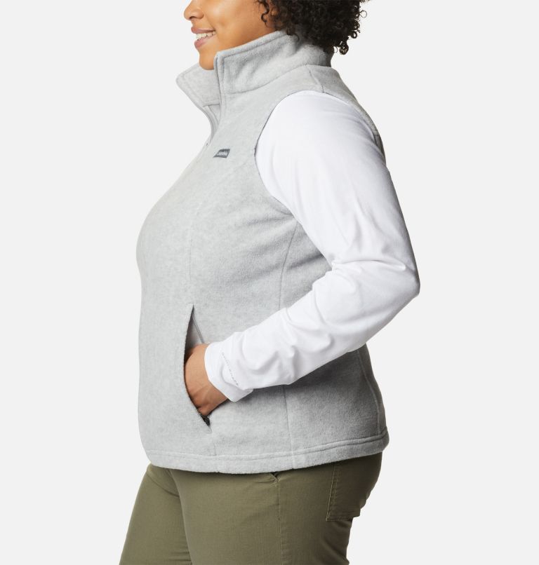 Women’s Benton Springs Fleece Vest - Plus Size, Color: Cirrus Grey Heather, image 3