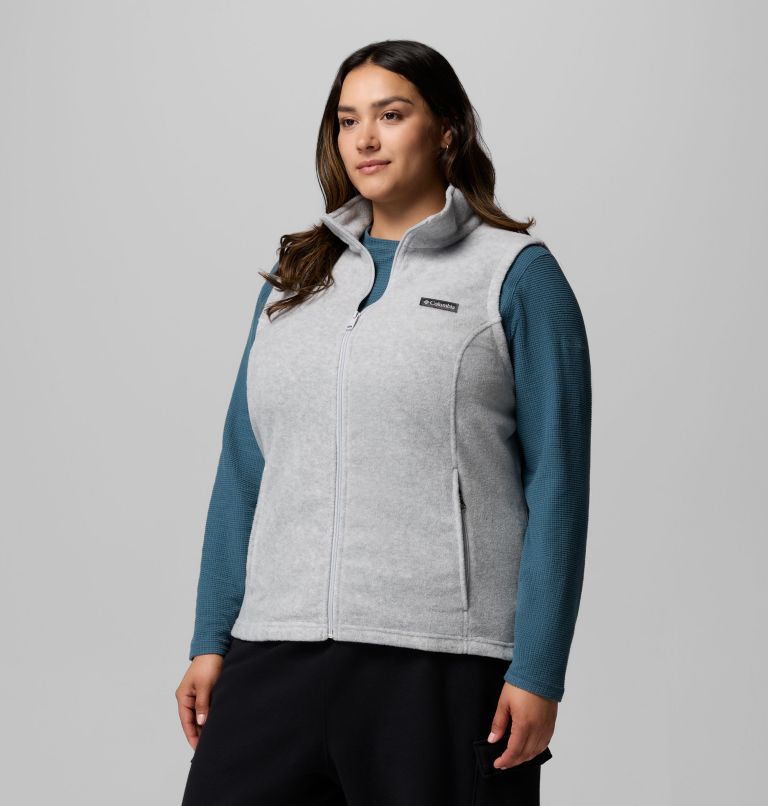Women’s Benton Springs Fleece Vest - Plus Size, Color: Cirrus Grey Heather, image 4