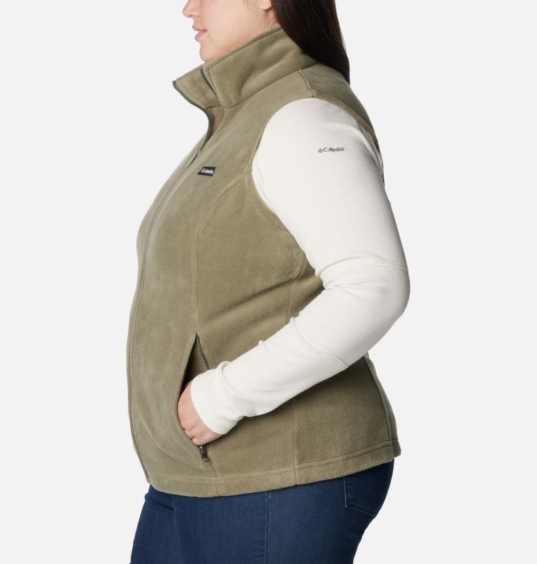 Women’s Benton Springs Fleece Vest - Plus Size, Color: Stone Green, image 3