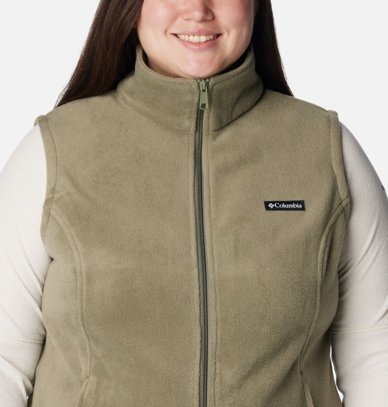Thumbnail: Women’s Benton Springs Fleece Vest - Plus Size, Color: Stone Green, image 4