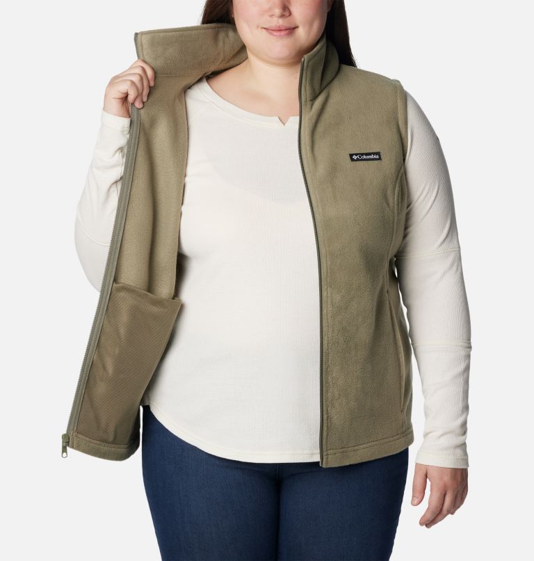 Thumbnail: Women’s Benton Springs Fleece Vest - Plus Size, Color: Stone Green, image 5