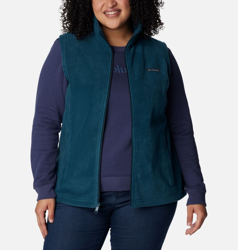 Hooded fleece vest discount women's