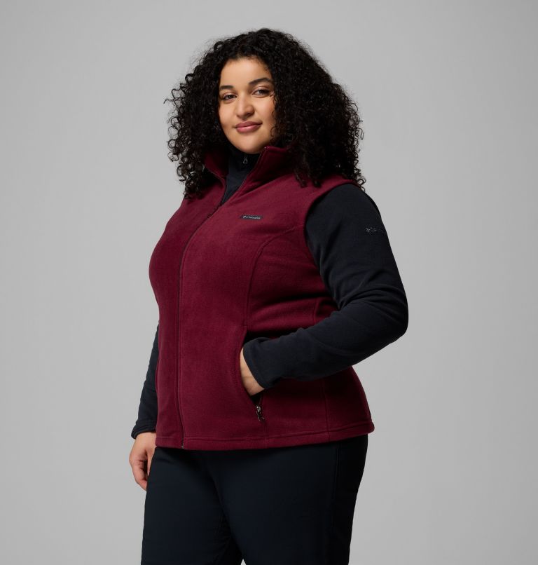 Women’s Benton Springs Fleece Vest - Plus Size, Color: Rich Wine, image 3