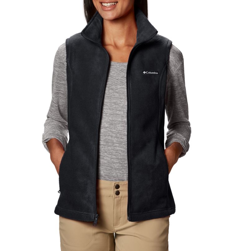 Thumbnail: Women's Benton Springs Fleece Vest - Petite, Color: Black, image 4