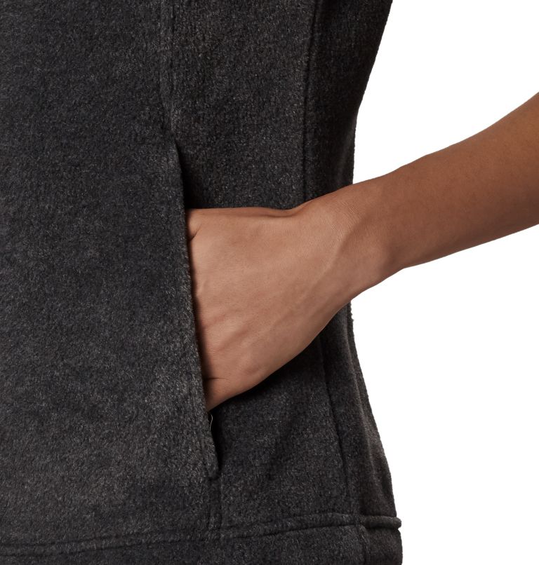 Women's Benton Springs Fleece Vest - Petite, Color: Charcoal Heather, image 4