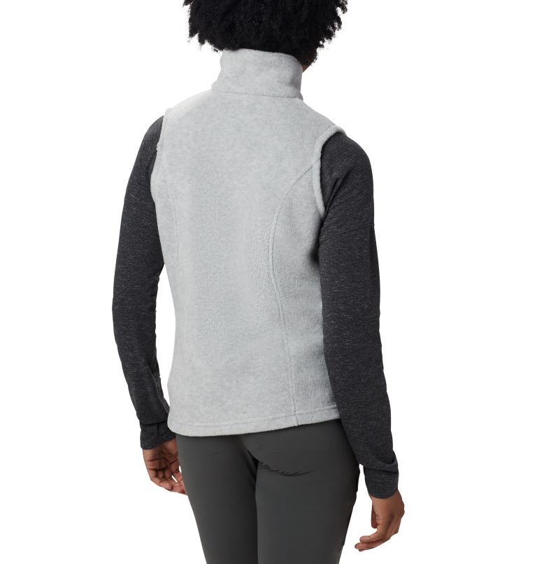 Thumbnail: Women's Benton Springs Fleece Vest - Petite, Color: Cirrus Grey Heather, image 2