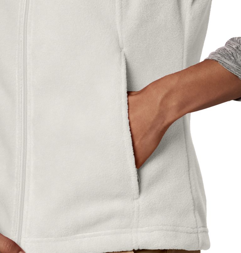 Women's Benton Springs Fleece Vest - Petite, Color: Sea Salt, image 3