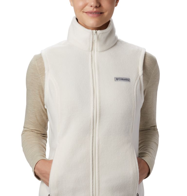 Women's Benton Springs Fleece Vest - Petite, Color: Chalk, image 4