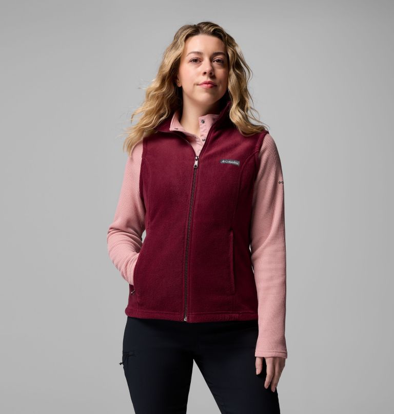 Women's Benton Springs Fleece Vest - Petite, Color: Rich Wine, image 1