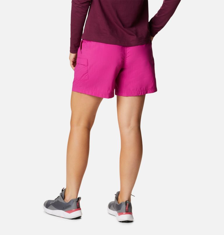 Women's Sandy River Cargo Shorts, Color: Wild Fuchsia, image 2