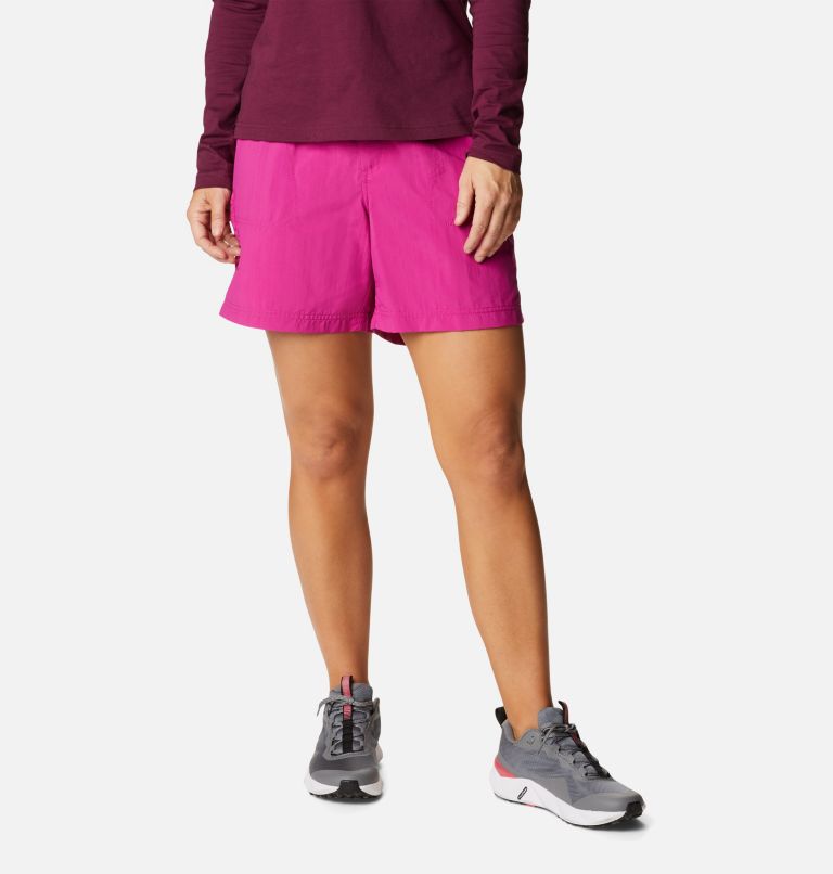 Thumbnail: Women's Sandy River Cargo Shorts, Color: Wild Fuchsia, image 1