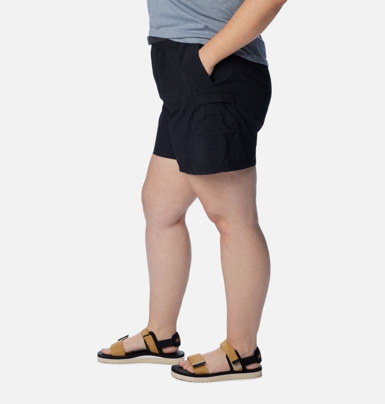 Thumbnail: Women's Sandy River Cargo Shorts - Plus Size, Color: Black, image 3