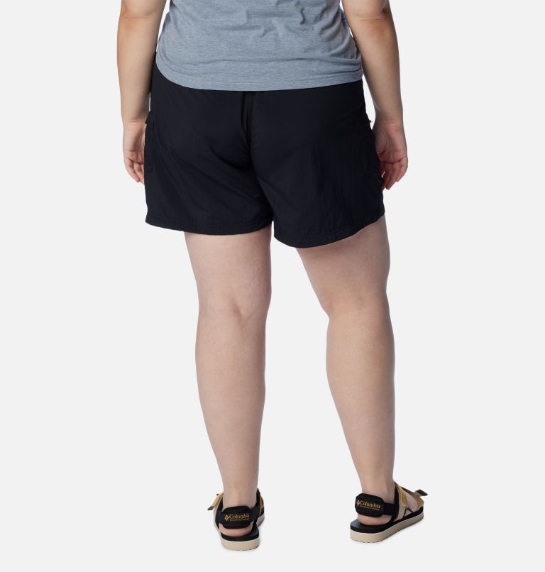 Thumbnail: Women's Sandy River Cargo Shorts - Plus Size, Color: Black, image 2