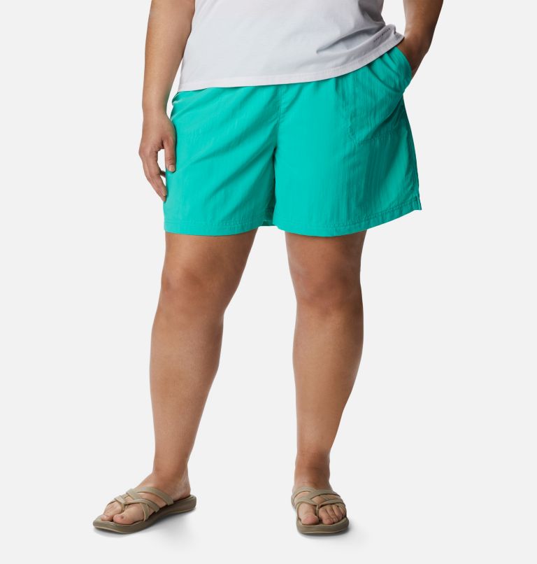 Thumbnail: Women's Sandy River Shorts - Plus Size, Color: Electric Turquoise, image 1