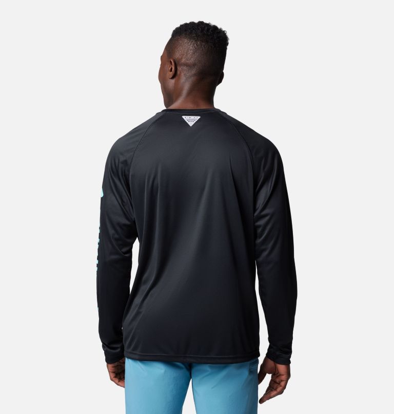 Columbia Men's PFG Terminal Tackle Long Sleeve Shirt, Size: Large, Black/Gulf Stream Logo