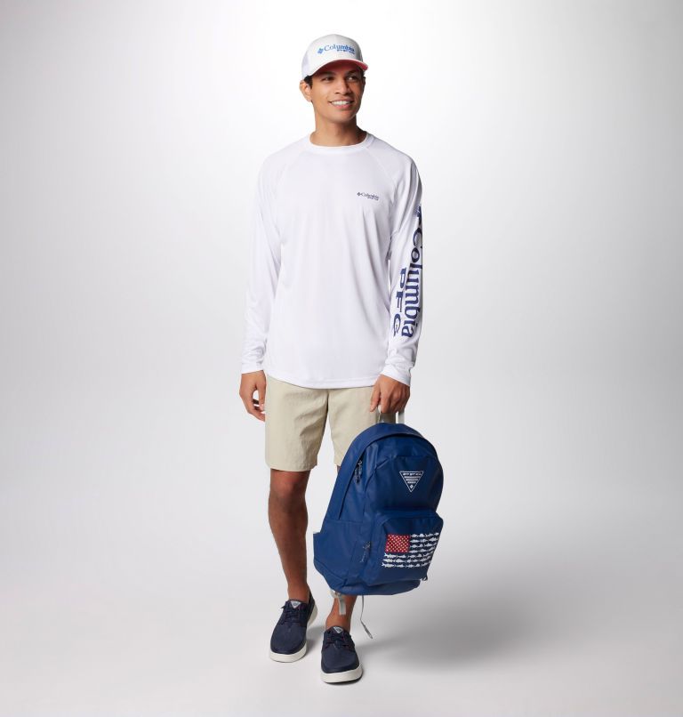Men's PFG Terminal Tackle Long Sleeve Shirt, Color: White, Nightshade Logo, image 3