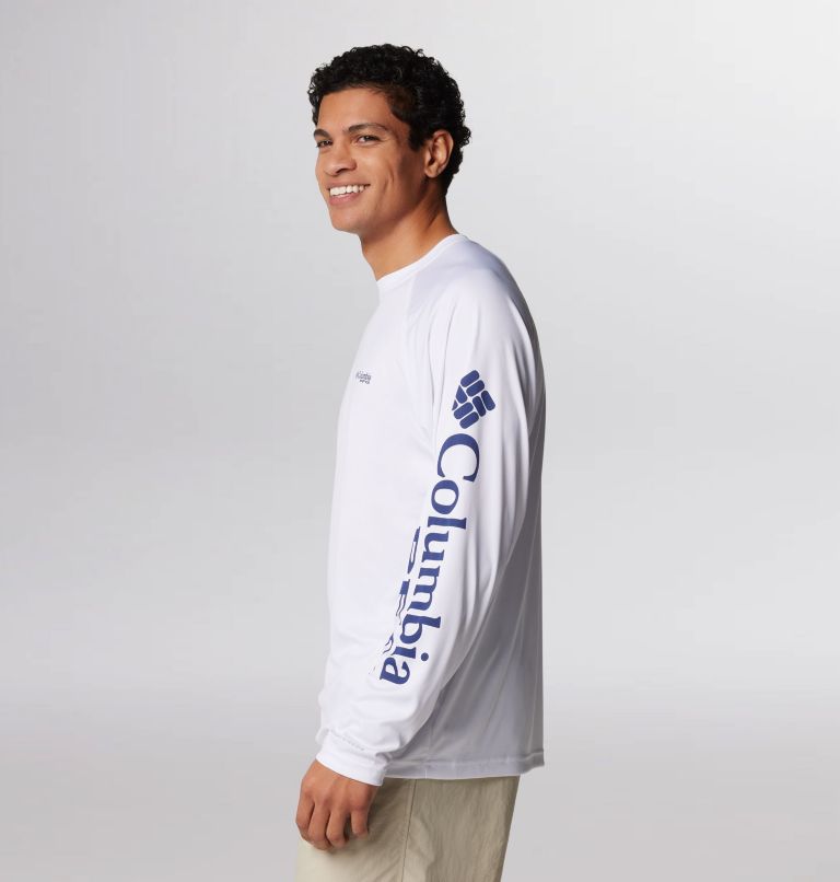 Columbia Boys' PFG Terminal Tackle Elements Long Sleeve Shirt - L - White