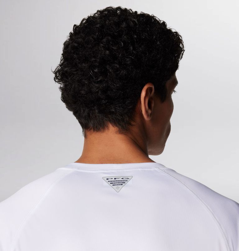 Men's PFG Terminal Tackle Long Sleeve Shirt, Color: White, Nightshade Logo, image 6