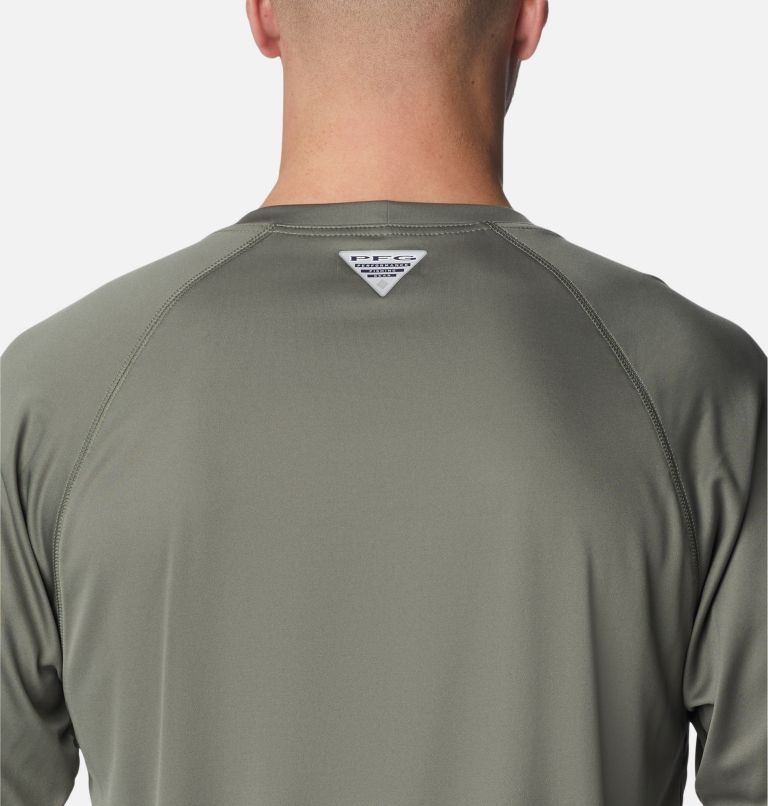 Men’s PFG Terminal Tackle Long Sleeve Shirt, Color: Cypress, Cool Green Logo, image 5