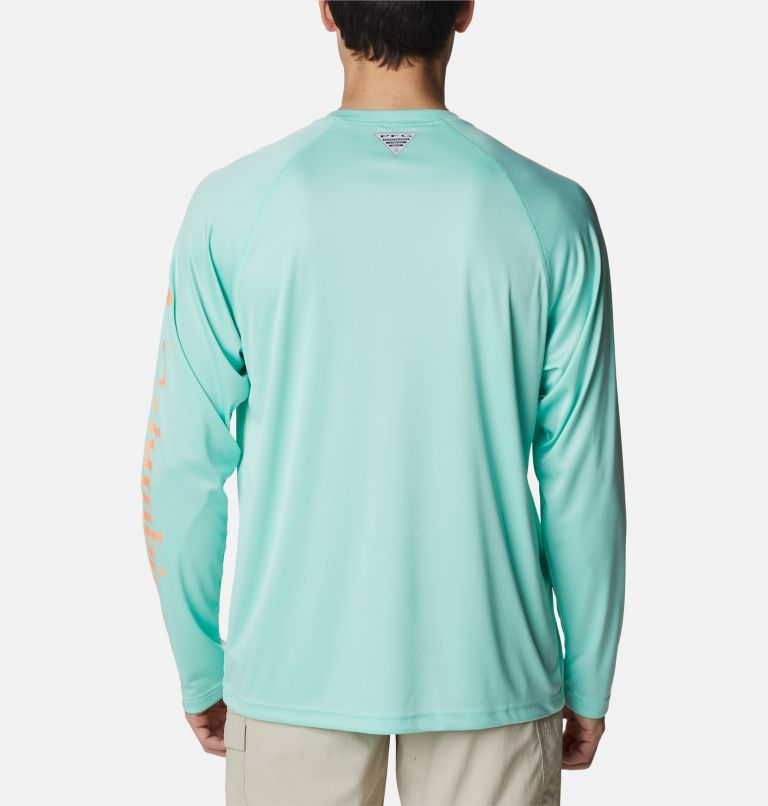 Thumbnail: Men’s PFG Terminal Tackle Long Sleeve Shirt, Color: Mint Cay, Bright Nectar Logo, image 2