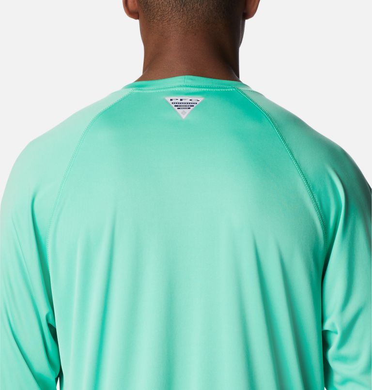Men’s PFG Terminal Tackle Long Sleeve Shirt, Color: Light Jade, Metal Logo, image 5