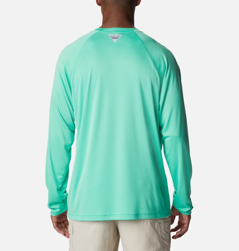 Thumbnail: Men’s PFG Terminal Tackle Long Sleeve Shirt, Color: Light Jade, Metal Logo, image 2