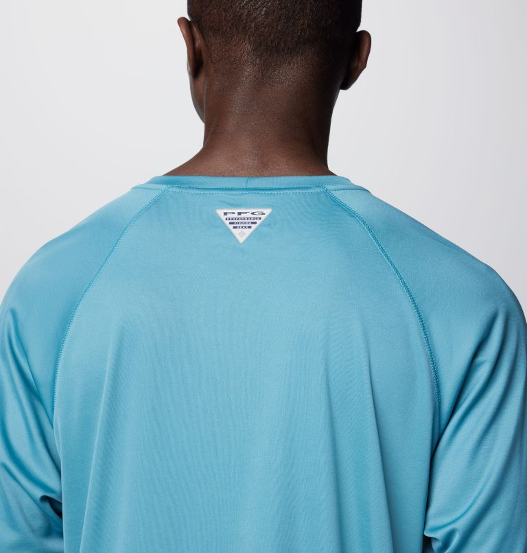Men’s PFG Terminal Tackle Long Sleeve Shirt, Color: Canyon Blue, Icy Morn Logo, image 6