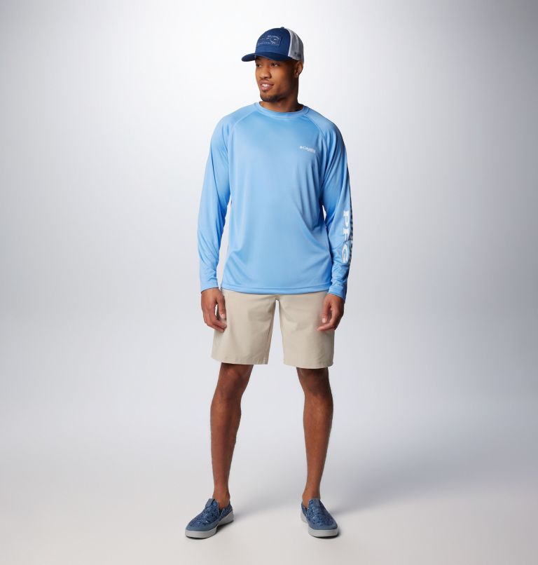 Men's PFG Terminal Tackle Long Sleeve Shirt, Color: White Cap, White Logo, image 3