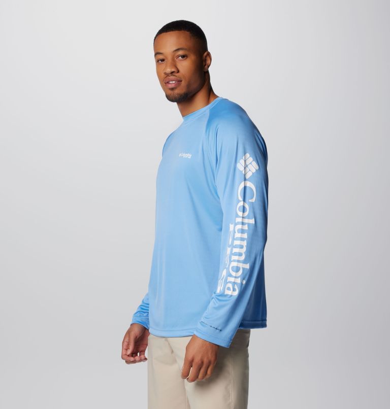 Men's PFG Terminal Tackle Long Sleeve Shirt, Color: White Cap, White Logo, image 4